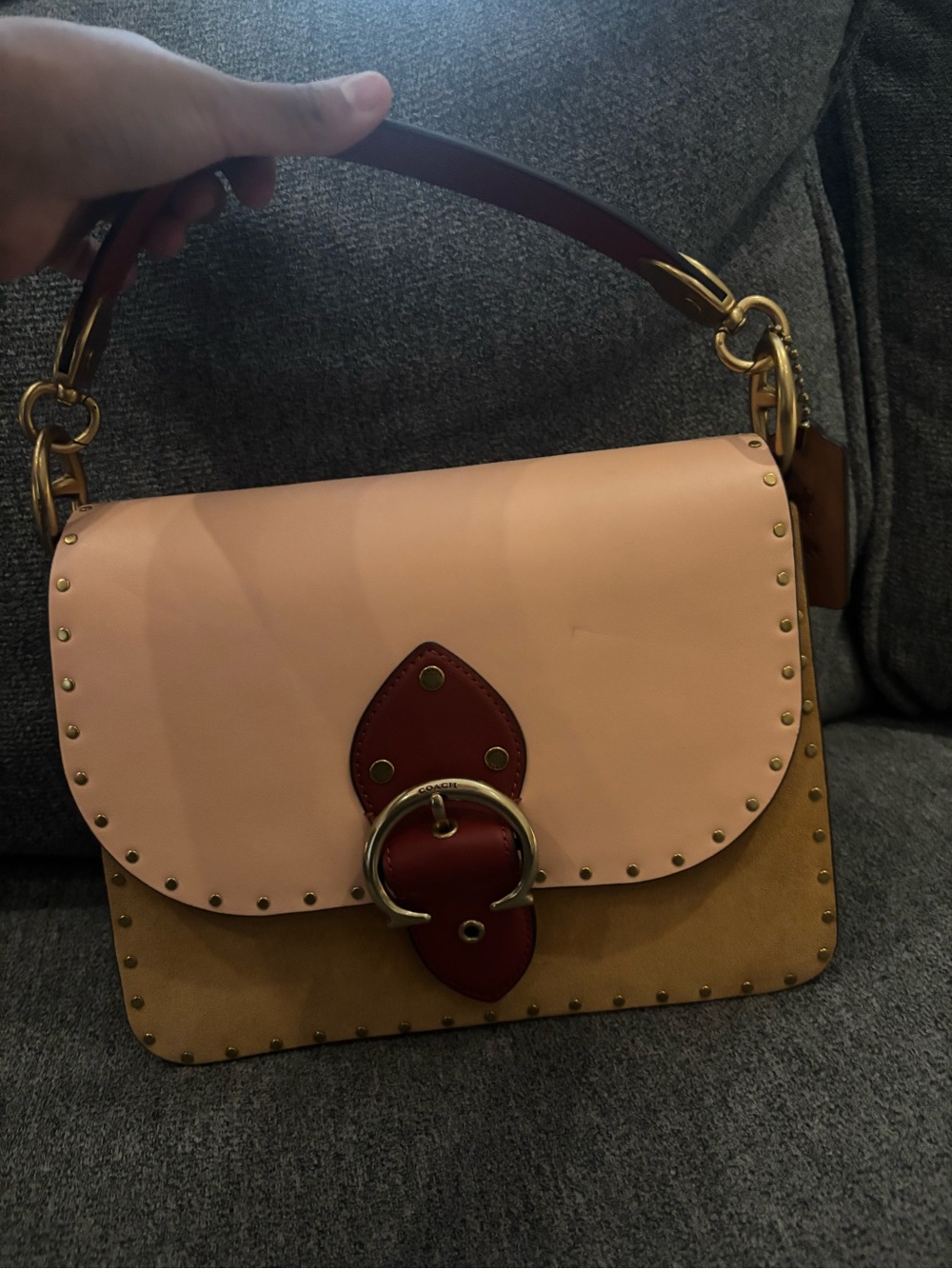 NWOT Beat Shoulder Bag In Colorblock with Rivets